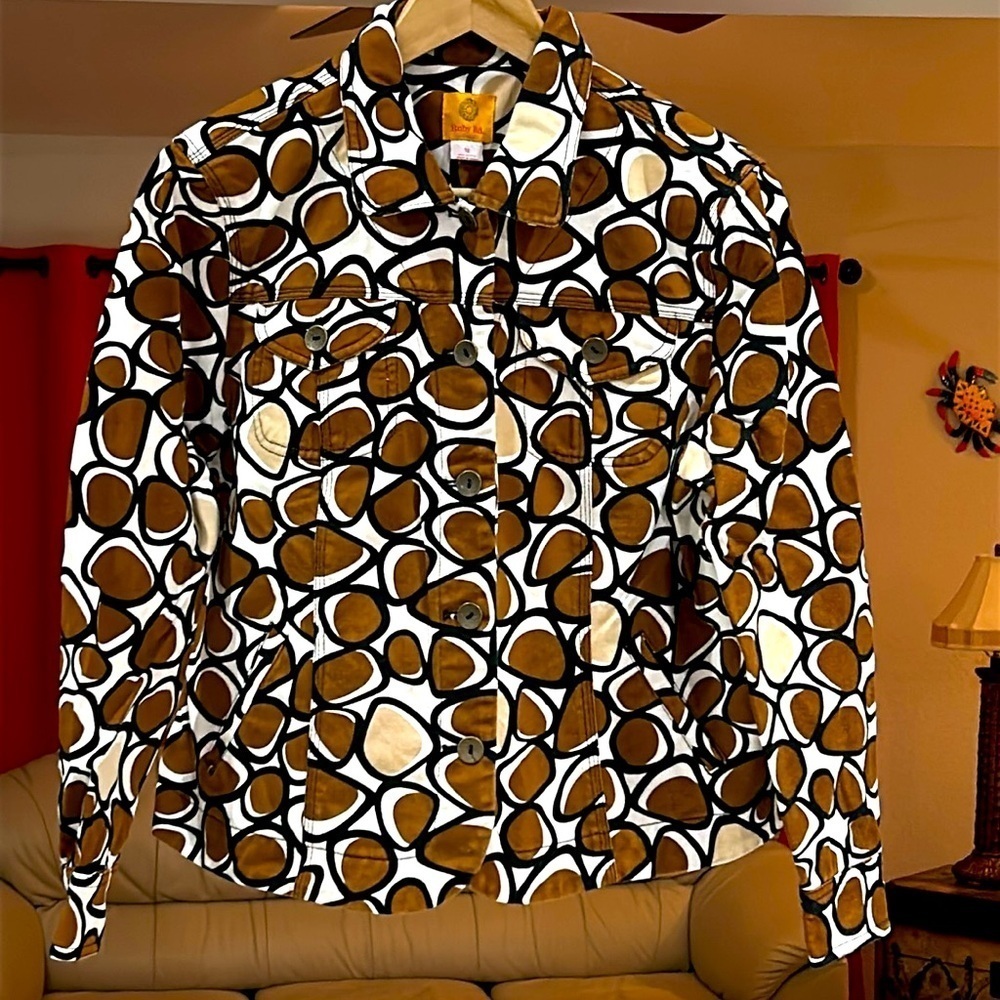 Ruby Rd Women’s Denim Button Front Jacket Size 12 - image 1